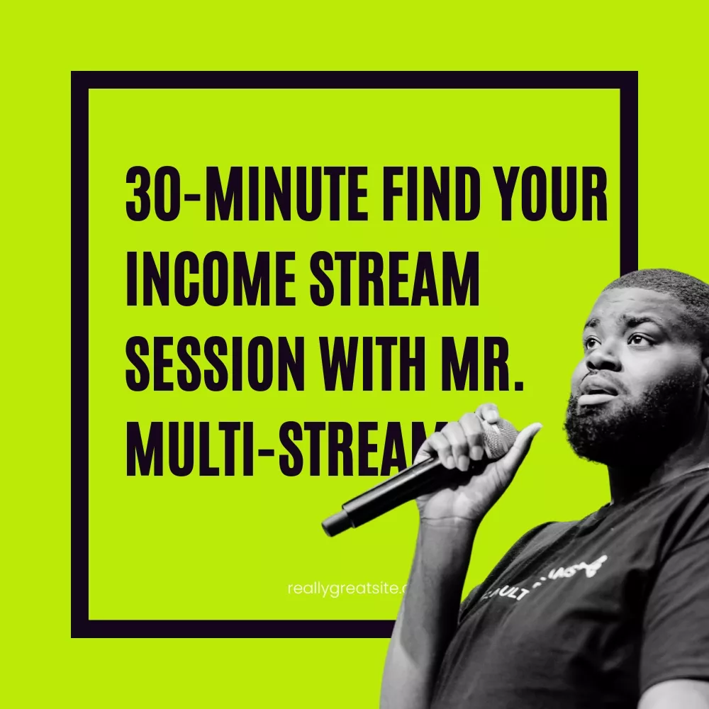 30 Minute Find Your Income Stream Session with Mr. Multi-Streams